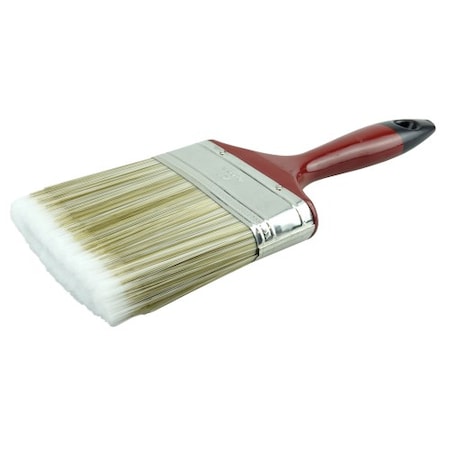 Weiler 4" Varnish Brush, Poly/Nylon Fill, 3" Trim Length, Red Foam Handle 40106